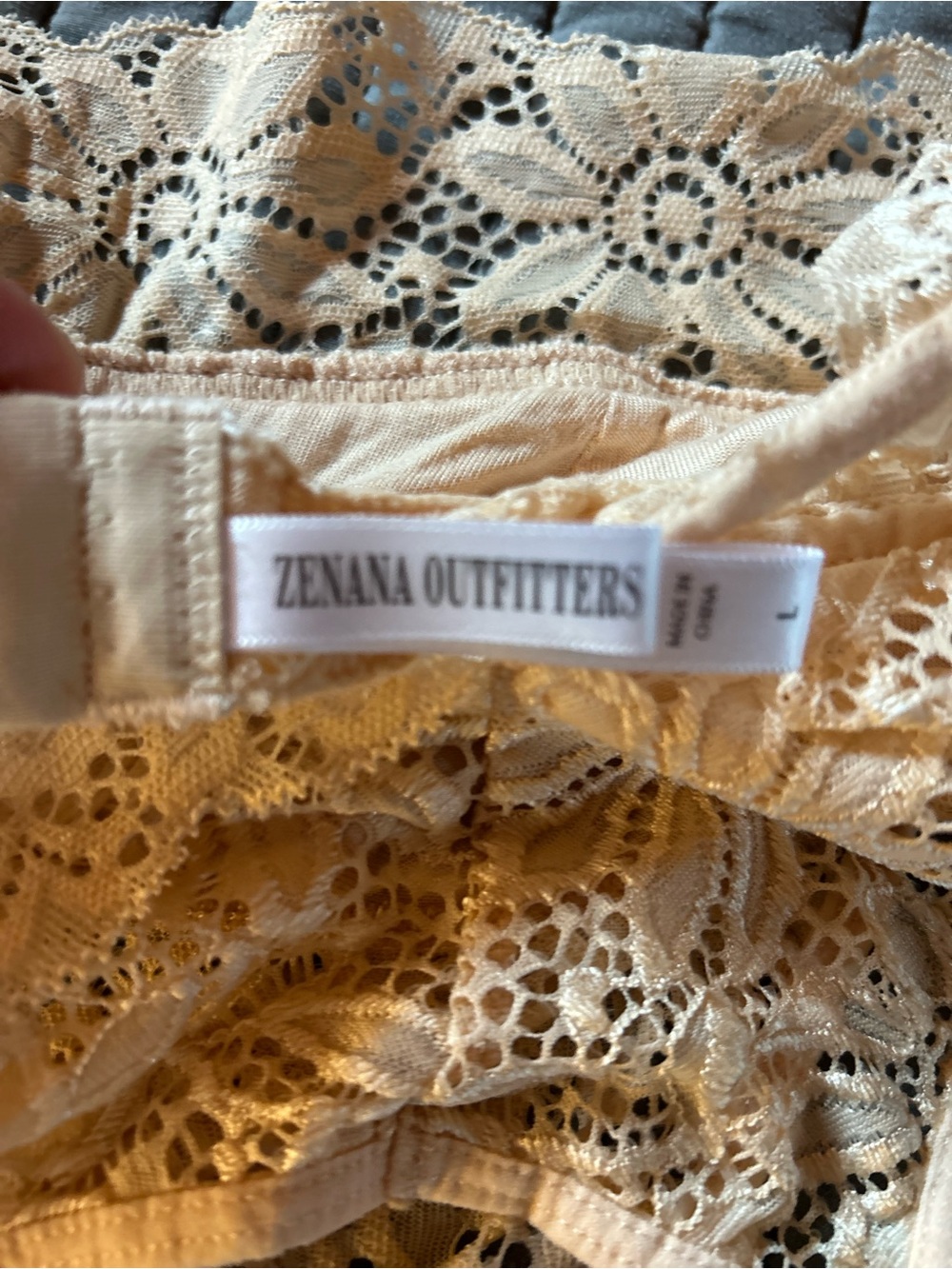 Zenana Outfitters Lace Bralette in Beige - Picture 5 of 6